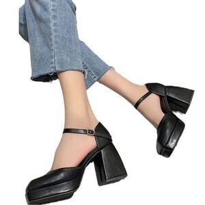 Free People Gwen Platform Mary Jane Heels for Women size10.5 Leather
-